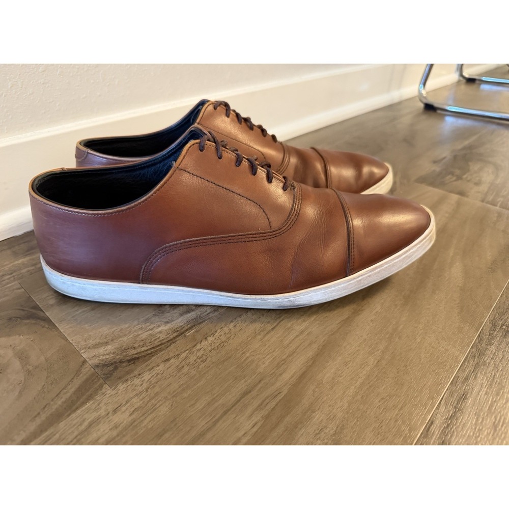 Allen Edmonds Park Avenue Mens 11.5 EEE 3E Brown Dress Sneakers Cap Toe Oxford